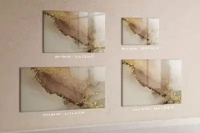 Popisovatelná magnetická tabule se vzorem zlatého mramoru