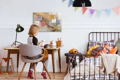 Popisovatelná magnetická tabule se vzorem zlatého mramoru