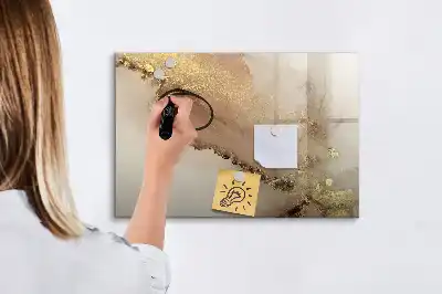 Popisovatelná magnetická tabule se vzorem zlatého mramoru