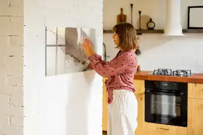 Popisovatelná magnetická tabule se vzorem zlatého mramoru