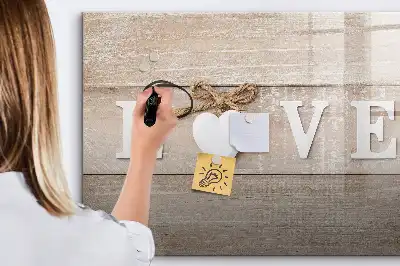 Popisovatelná magnetická tabule s nápisem Láska