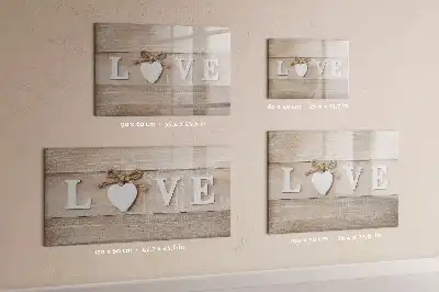 Popisovatelná magnetická tabule s nápisem Láska