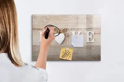 Popisovatelná magnetická tabule s nápisem Láska