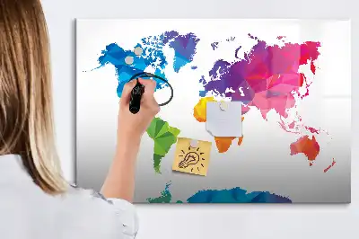 Magnetická kreslící tabule s motivem abstraktní mapy světa