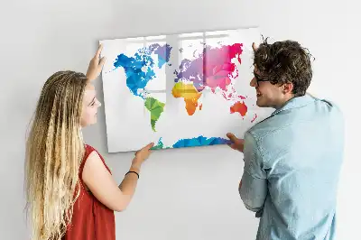 Magnetická kreslící tabule s motivem abstraktní mapy světa