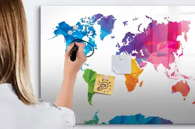 Magnetická kreslící tabule s motivem abstraktní mapy světa