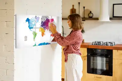 Magnetická kreslící tabule s motivem abstraktní mapy světa