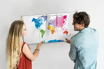 Magnetická kreslící tabule s motivem abstraktní mapy světa
