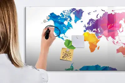 Magnetická kreslící tabule s motivem abstraktní mapy světa