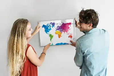 Magnetická kreslící tabule s motivem abstraktní mapy světa