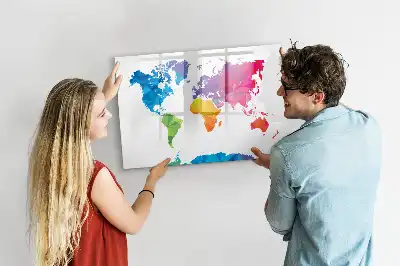 Magnetická kreslící tabule s motivem abstraktní mapy světa