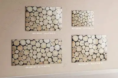 Popisovatelná magnetická tabule v designu kácených kmenů stromů