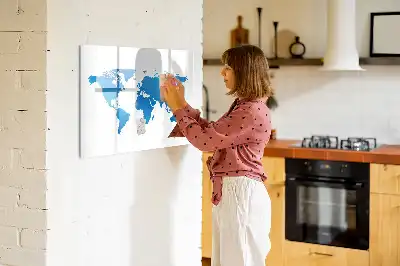 Magnetická kreslící tabule ve tvaru mapy světa