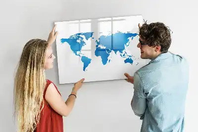 Magnetická kreslící tabule ve tvaru mapy světa