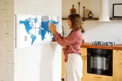 Magnetická kreslící tabule ve tvaru mapy světa