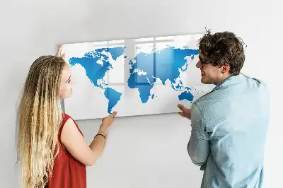 Magnetická kreslící tabule ve tvaru mapy světa