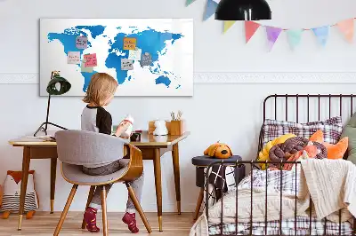 Magnetická kreslící tabule ve tvaru mapy světa
