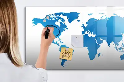 Magnetická kreslící tabule ve tvaru mapy světa