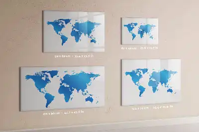 Magnetická kreslící tabule ve tvaru mapy světa