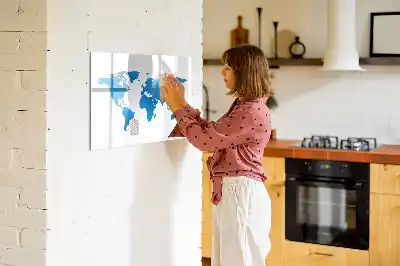 Magnetická kreslící tabule ve tvaru mapy světa