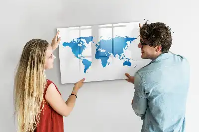 Magnetická kreslící tabule ve tvaru mapy světa