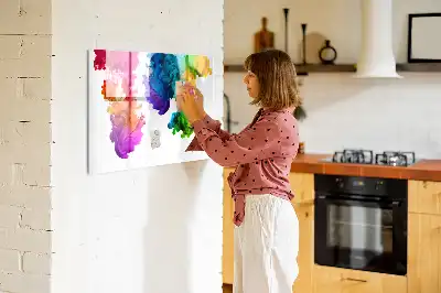 Magnetická popisovatelná tabule v provedení duhová paleta barev