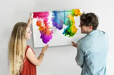 Magnetická popisovatelná tabule v provedení duhová paleta barev