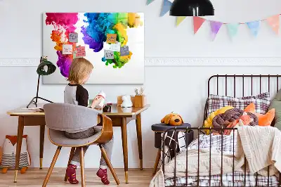 Magnetická popisovatelná tabule v provedení duhová paleta barev