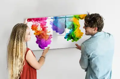 Magnetická popisovatelná tabule v provedení duhová paleta barev