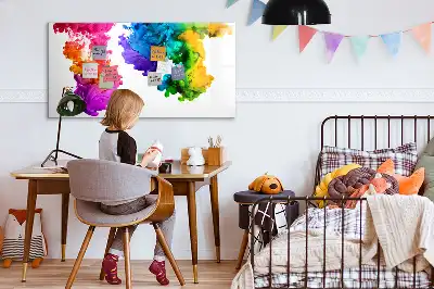 Magnetická popisovatelná tabule v provedení duhová paleta barev