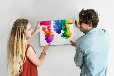 Magnetická popisovatelná tabule v provedení duhová paleta barev