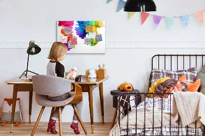 Magnetická popisovatelná tabule v provedení duhová paleta barev