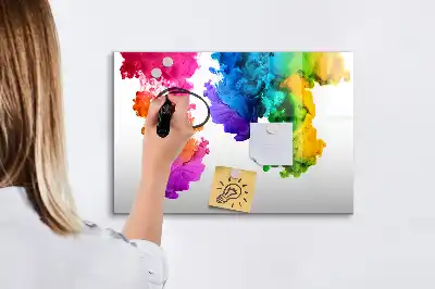 Magnetická popisovatelná tabule v provedení duhová paleta barev