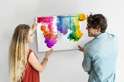 Magnetická popisovatelná tabule v provedení duhová paleta barev