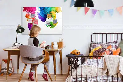 Magnetická popisovatelná tabule v provedení duhová paleta barev