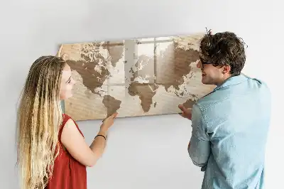 Magnetická kreslící tabule v designu malované mapy světa