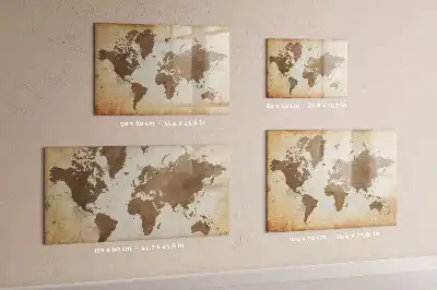 Magnetická kreslící tabule v designu malované mapy světa