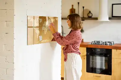 Mapa světa popisovatelná magnetická tabule