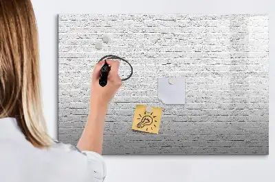 Magnetická kreslící tabule s motivem cihlové zdi
