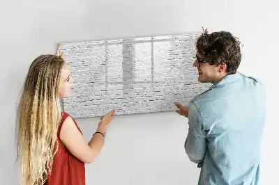 Magnetická kreslící tabule s motivem cihlové zdi