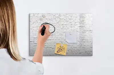 Magnetická kreslící tabule s motivem cihlové zdi