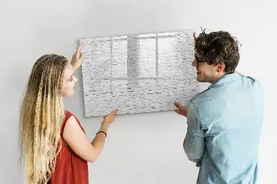 Magnetická kreslící tabule s motivem cihlové zdi
