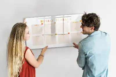 Magnetická plánovací tabule týdenní plánovač s popisovatelným povrchem