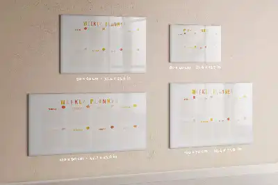 Magnetická plánovací tabule týdenní plánovač s popisovatelným povrchem