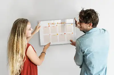 Magnetická plánovací tabule týdenní plánovač s popisovatelným povrchem