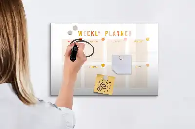 Magnetická plánovací tabule týdenní plánovač s popisovatelným povrchem