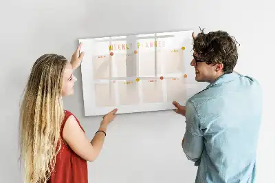 Magnetická plánovací tabule týdenní plánovač s popisovatelným povrchem