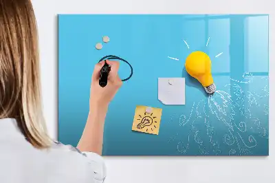 Magnetická kreslící tabule s motivem žárovky