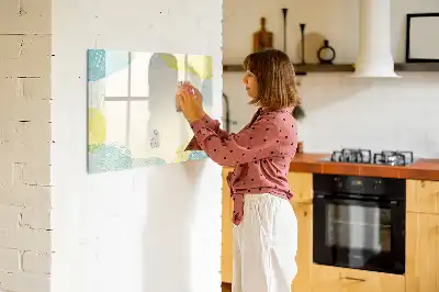 Popisovatelná magnetická tabule v rámečku se vzory