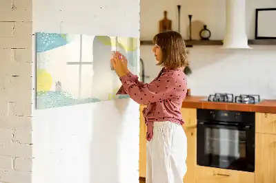 Popisovatelná magnetická tabule v rámečku se vzory